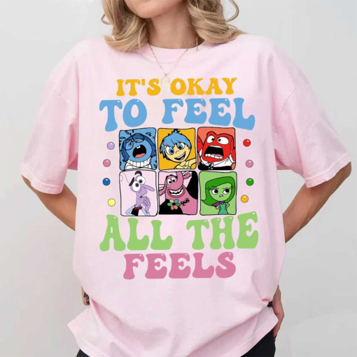 It’s Ok To Feel All The Feels shirt, Inside Out shirt, All the Feels Anger Sadness Joy Fear Disgust shirt