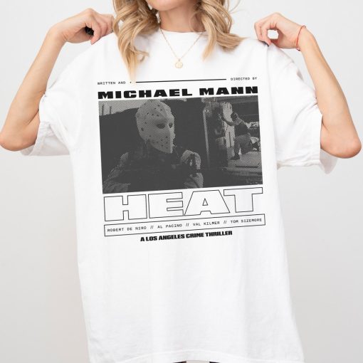 Heat Movie T-Shirt, Retro Michael Mann Heat 1995 Graphic T-Shirt, Action Film Tee Shirt, Vintage Washed 90s Movie Streetwear Memorabilia