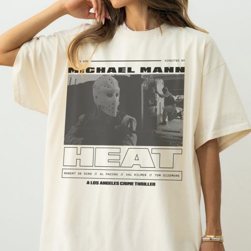 Heat Movie T-Shirt, Retro Michael Mann Heat 1995 Graphic T-Shirt, Action Film Tee Shirt, Vintage Washed 90s Movie Streetwear Memorabilia