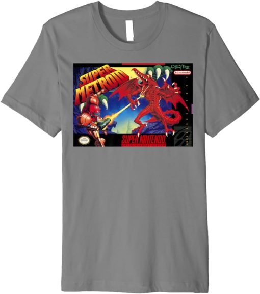 Nintendo Super Metroid Classic Box Art Premium T-Shirt Premium T-Shirt