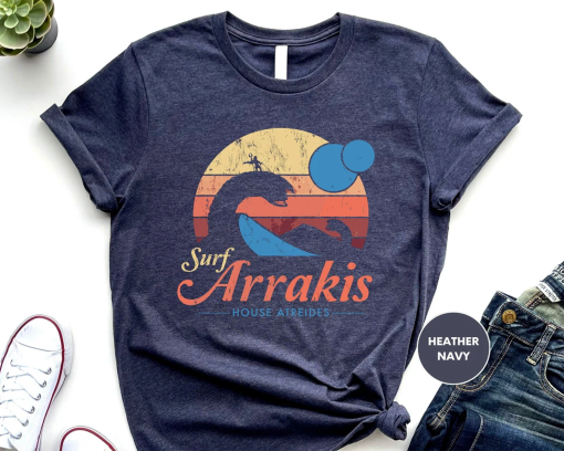 Surf Arrakis House Atreides Shirt, Dune Shirt, Sandworm Shirt, Paul Atreides Shirt, Adventure Movie Shirt, Atreides Lovers