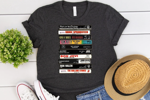 Rock Cassettes Tape Shirt, Rock Bands Shirt, Rock Band, Vintage Feel, Retro Rock Band, 80s Rock and Roll Tee, Vintage Tee, Rock Bands Shirt