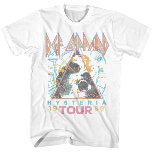 Def Leppard Hysteria 88′ White Adult T-Shirt