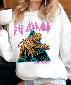 Retro Def Leppard shirt, vintage rock band…