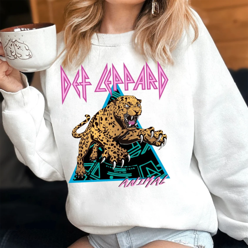 Retro Def Leppard shirt, vintage rock band sweatshirt, nostalgic concert tour clothing, funky aesthetic music festival tshirt