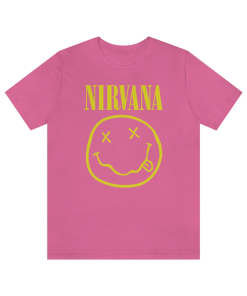 Nirvana Smile Face T-Shirt, Cute Women Nirvana…