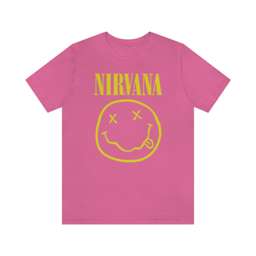 Nirvana Smile Face T-Shirt, Cute Women Nirvana Shirt, Nirvana Tee, Trendy T-Shirt, Cool T-Shirt, Gift Valentine’s Day