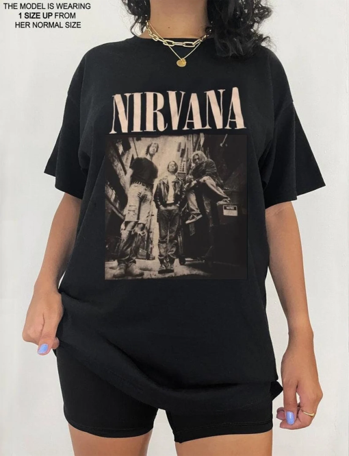 Nirvana Unisex Shirt, Vintage Band Tee, In Utero Nirvana Tour 90s Shirt, Kurt Cobain, Oversized Music Rock Festival Clothes