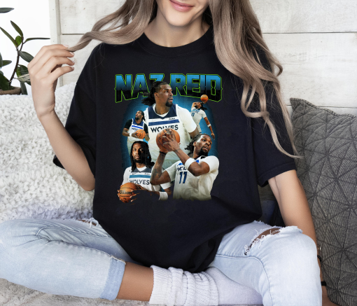 Naz Reid Shirt for Men Women Vintage Basketball Shirt Bootleg T-Shirt Classic 90s Graphic Tee Gift for Minnesota Basketball fan