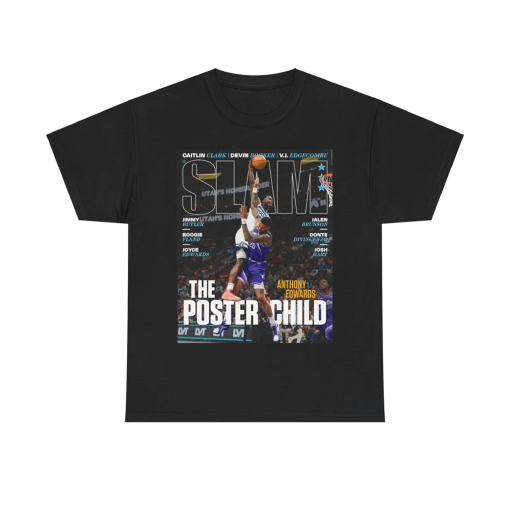 Anthony Edwards Minnesota Timberwolves NBA Slam Cover Tee Shirt