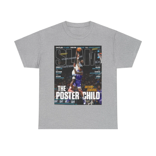 Anthony Edwards Minnesota Timberwolves NBA Slam Cover Tee Shirt