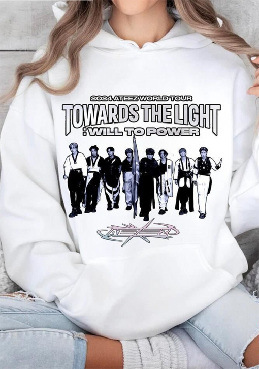 Ateez World Tour 2024 Hoodie Towards The Light Will To Power Shirt Crazy Form Sweatshirt T-Shirt