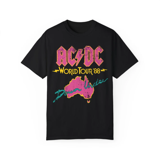 Vintage 51 Years AC/DC 1973-2024 Shirt,Ac/dc Band Tour 2024 Shirt,Rock and Roll Shirt,Retro ACDC Comfort colors Shirt,Gift for fans