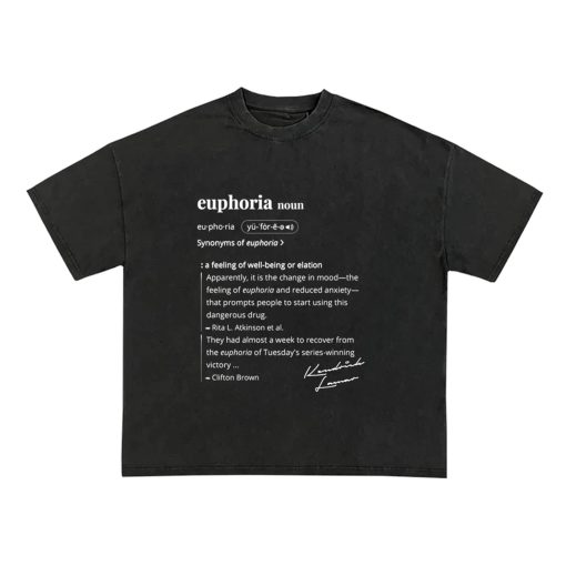 Kendrick Lamar “Euphoria” Garment Dyed T Shirt – Black