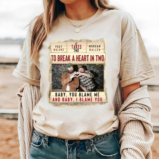 Posty And Morgan Had Some Help T-Shirt, I Had Some Help shirt, Posty Wallen shirt, It Takes Two To Break A Heart In Two Shirt