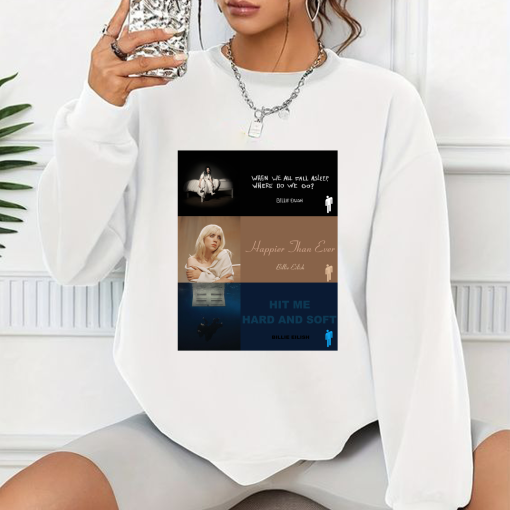 Vintage Billie Eilish Full Albums Shirt, Hit me Hard and Soft Album shirt, Happier than ever Album shirt, Billie Eilish Shirt