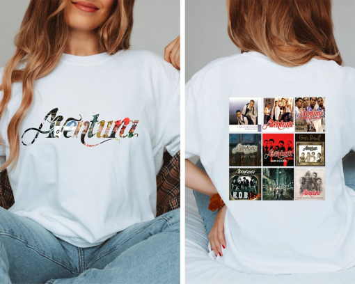 Two-sided Aventura Tour Shirt, Aventura Bachata Graphic Shirt, Aventura Concert Group Shirt, Romeo Santos Shirt, Unisex Shirt