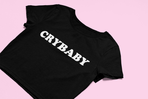 Cry Baby Crop Top | Flowy Fit Crop Top| Y2K Clothing | Graphic Shirt | Cute Gift | Y2K Crop Top | Gift for Girlfriend | Funny Crop Top