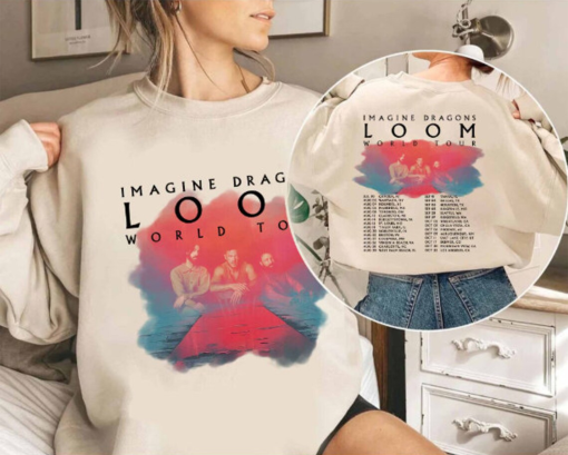 2 Sided Imagine Dragons – Loom Tour 2024 Unisex Shirts and Youth Shirt, Imagine Dragons 2024 Concert Shirt, Imagine Dragons Band Fan Shirt