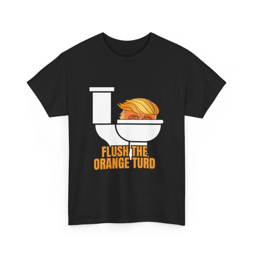 Flush The Orange Turd Unisex Heavy Cotton Tee