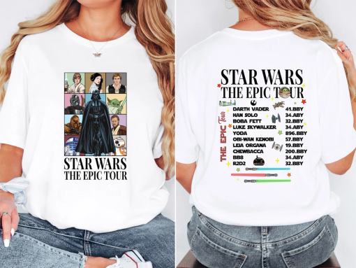 Star Wars The Epic Tour Unisex Shirt, Star Wars Dart Vader Shirt, Vintage Star Wars The Era Tour Shirt, Star Wars Shirt Characters Shirt