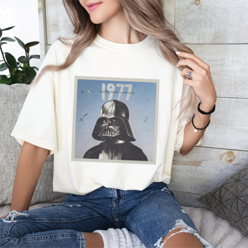 Star Wars Darth Vader’s Version 1977, Star Wars Face Shirt, Galaxy’s Edge Shirt, Family Vacation Gift, Star Wars Galactic Tour Poster Shirt