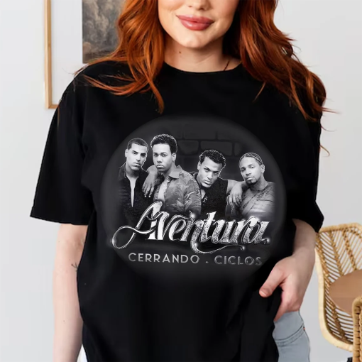 2024 Aventura Tour Concert Shirt, Bachata, Cerrando Ciclos, Graphic T-Shirt Merch Unisex Garment-Dyed T-shirt, Tour shirt 2024, Aventura fan