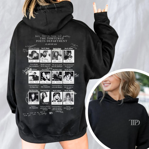 Tortured Poets Department Merch – TTPD Art Detailed Design – Gift for Swiftie – TTPD Merch – Tshirt and Hoodie – Eras Merch, Love and Poetry