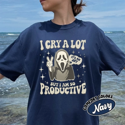 I Cry A Lot But I Am So Productive Comfort Colors Shirt, Funny TTPD Album Shirt, I Cry A Lot, Cute Shirt Gifts For TS Fan