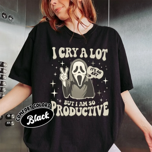 I Cry A Lot But I Am So Productive Comfort Colors Shirt, Funny TTPD Album Shirt, I Cry A Lot, Cute Shirt Gifts For TS Fan