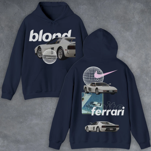 Unisex Blond Frank Ocean Hoodie,Y2k Back And Front Sweater,Frank Blond Hoodie,Blonde Hoodie,Frank Fan Sweater,Retro White Ferrari Ocean Tee