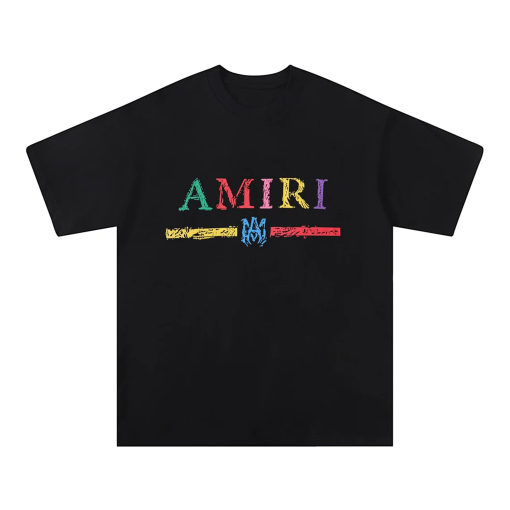 Casual Amiri T-Shirt, Vintage Amiri Logo Print Shirt Tee, AMIRI Beach Shirt, Fashion Hip Hop AMIRI Sweatshirt Hoodie Short Sleeve