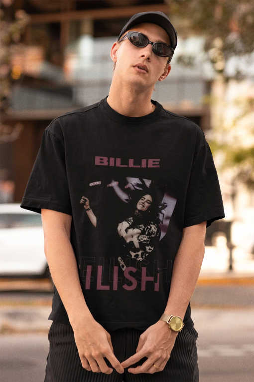 Billie Eilish T-Shirt – Billie Eilish Shirt – Billie Eilish Hoodie- Vintage Shirt – Pop Shirt – Rock Shirt – Unisex Heavy Cotton Tee