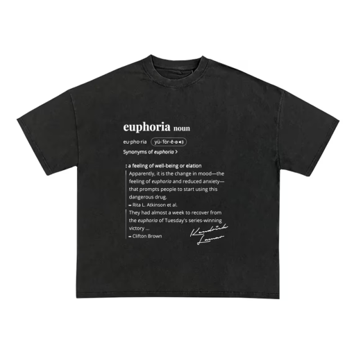 Kendrick Lamar “Euphoria” Garment Dyed T Shirt – Black