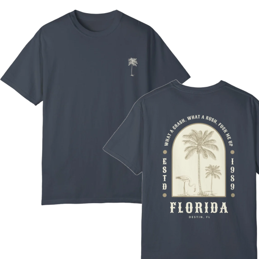 TTPD Florida oversized tropical vintage graphic gym tee shirt – Destin fl – comfort colors cotton – summer tee – spring break