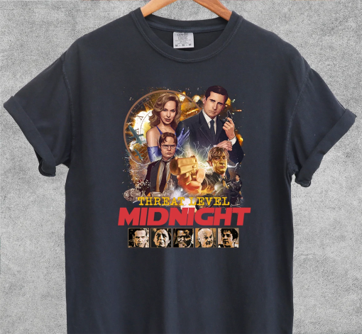 Threat Level Midnight Vintage Tshirt, Retro Office Graphic Tee, Vintage Unisex Classic T-Shirt, Comfort Colors Shirt