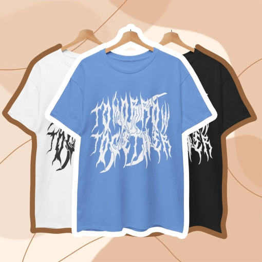 TXT, But Make It Metal Unisex T Shirt in White, Black, Sand