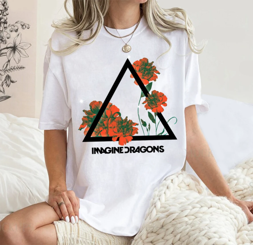 Vintage Imagine Dragons Floral Shirt, Imagine Dragons T-Shirt, Imagine Dragons 2024 Tour Merch Shirt, Music Tour Merch, Shirt For Fan