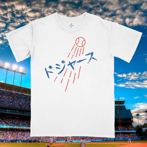 Los Angeles Dodgers T-Shirt – Japanese Edition Available in Black, White, and Blue | Baseball Gifts | LA Dodgers T-Shirts | Baseball Shirts