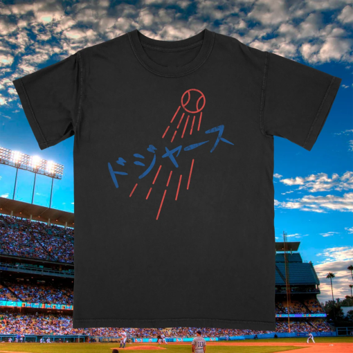 Los Angeles Dodgers T-Shirt – Japanese Edition Available in Black, White, and Blue | Baseball Gifts | LA Dodgers T-Shirts | Baseball Shirts