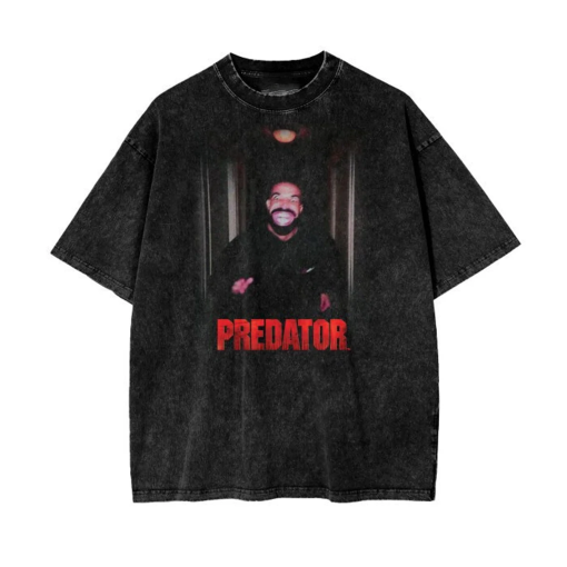 Drake T-shirt, Predator, Funny Hiphop Shirt, Kendrick Lamar, Meet the grahams, Rap Tee, Streetwear, Acid Wash Oversize T-Shirt