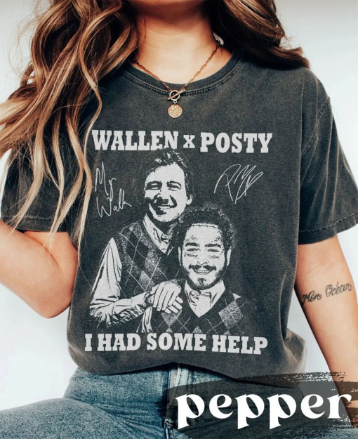 I Had Some Help shirt, Country Music shirt, Posty Wallen shirt, It takes two to break a heart in two shirt, Comfort Colors Unisex T-Shirt