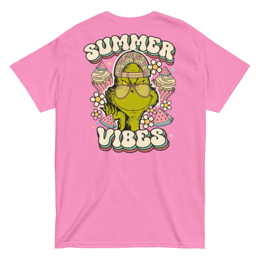 Summer Vibes Shirt, Trendy Summertime Tee, Funny Green Guy Vibing, Retro, Trending, Meme, Beach Bum, Vacation Shirts, Floral, Watermelon