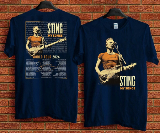 Sting My Song World Tour 2024 T-Shirt, Sting My Song T-Shirt, Sting My Song Tour 2024 Shirt, Sting T-Shirt, 2024 Music Concert Shirt