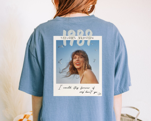 1989 Version T-shirt, If Would Stay Forever T-shirt, Vintage Back TsFan Oversized Pocket Shirt, Pop Music New Album Shirt