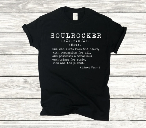 Soulrocker Definition Graphic T-Shirt Michael Franti Work Hard Be Nice