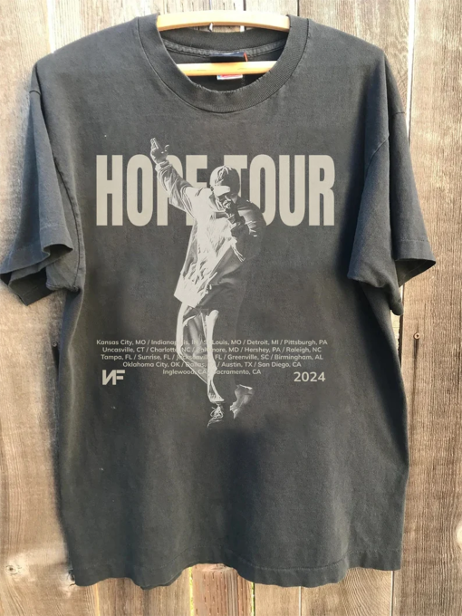 N.F Rapper Graphic T-Shirt, N.F Hope Album Shirt, Vintage N.F Hope Tour 2024 T-Shirt, N.F Tour Merch Shirt, 2024 Trendy Shirt