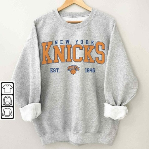 Vintage 90s New York Knicks Shirt, Crewneck New York Knicks Sweatshirt, Hoodie Retro For Women And Men Basketball Unisex Shirt