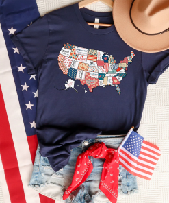 Retro USA Shirt, USA Graphic Tee, Boho…