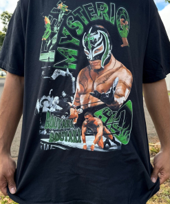 Rey Mysterio – Vintage Style T-Shirt, Wrestling…